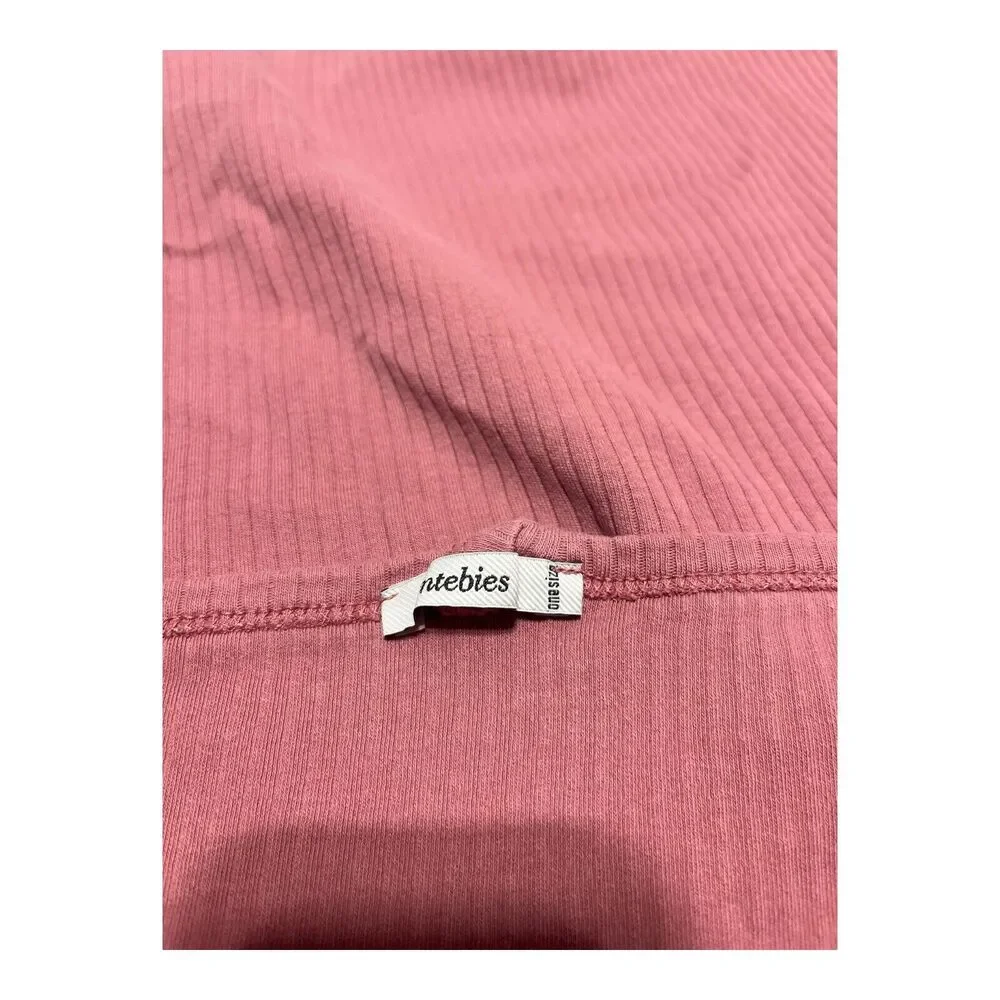 Antebies Pink Ribbed Baby Blanket Organic Cotton